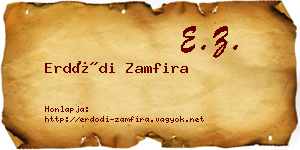 Erdődi Zamfira névjegykártya